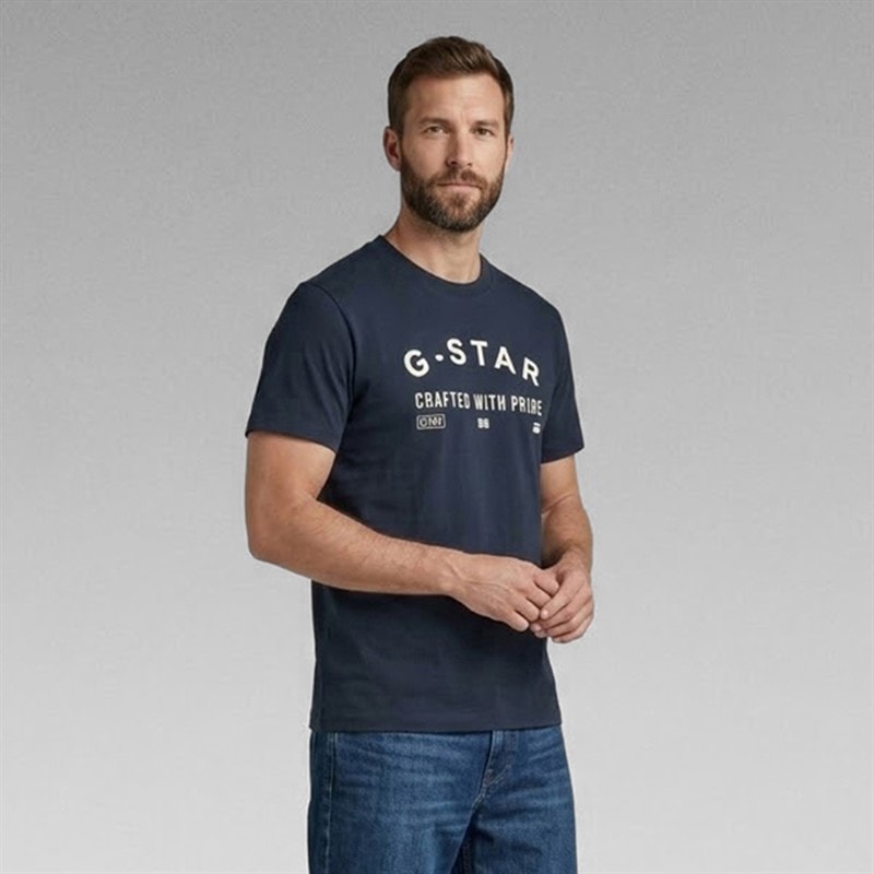 G-STAR Mens Chest Logo T-Shirt Salute