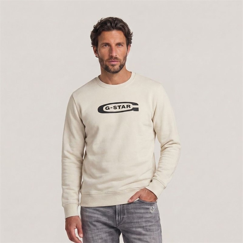 G-STAR Mens Old Skool Sweatshirt White
