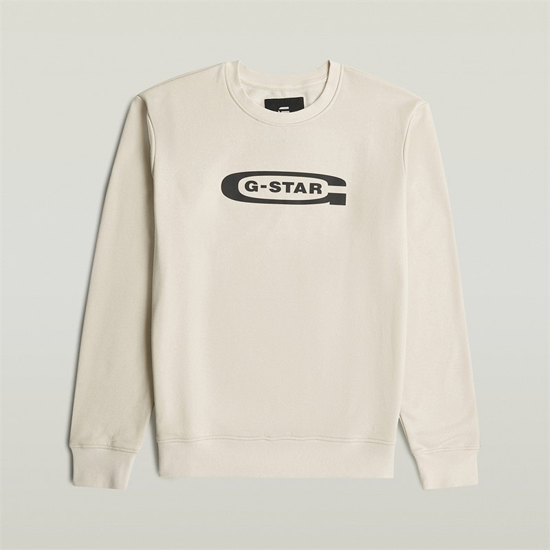 G-STAR Mens Old Skool Sweatshirt White - Image 2
