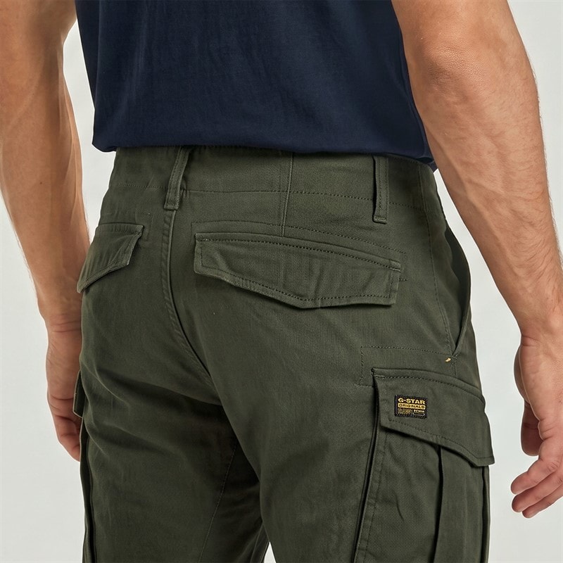 G-STAR Mens Regular Tapered Cargo Trousers Green - Image 3