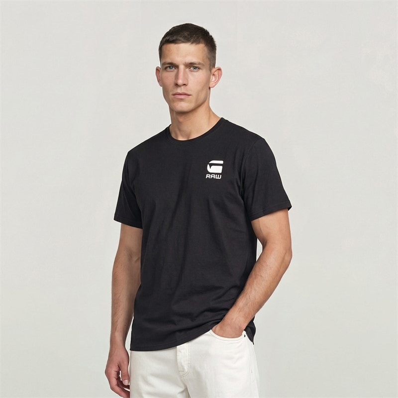 G-STAR Mens Logo Slim T-Shirt Black