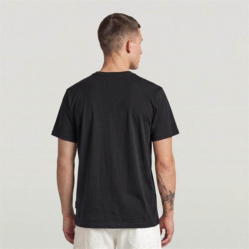 G-STAR Mens Logo Slim T-Shirt Black - Image 2