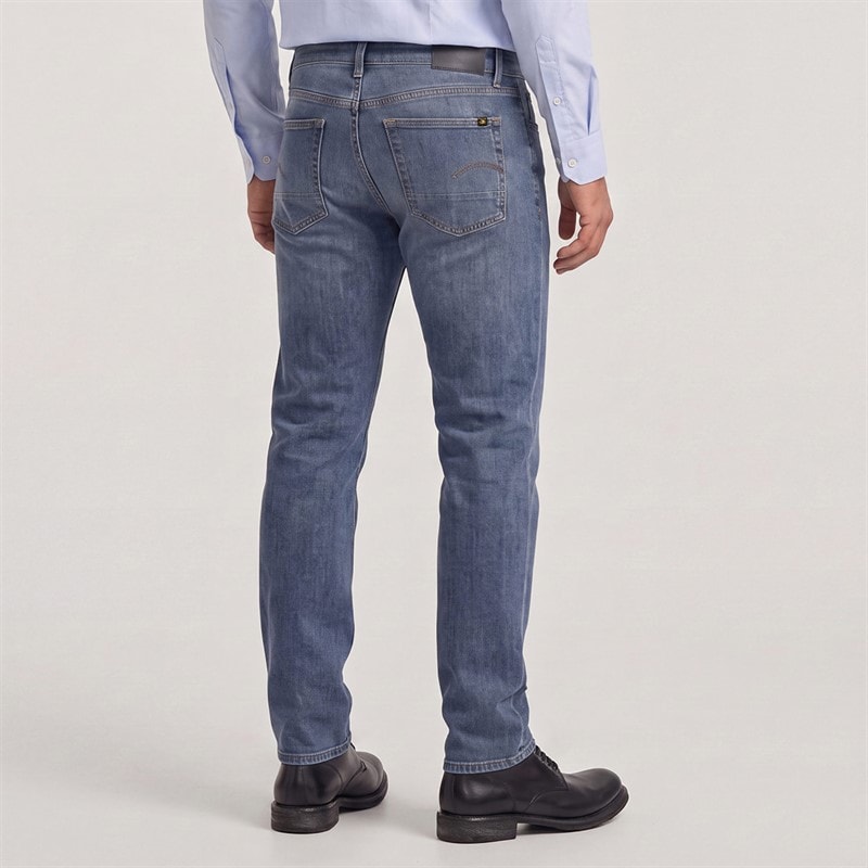 G-STAR Mens 3301 Straight Leg Jeans Medium Blue - Image 2