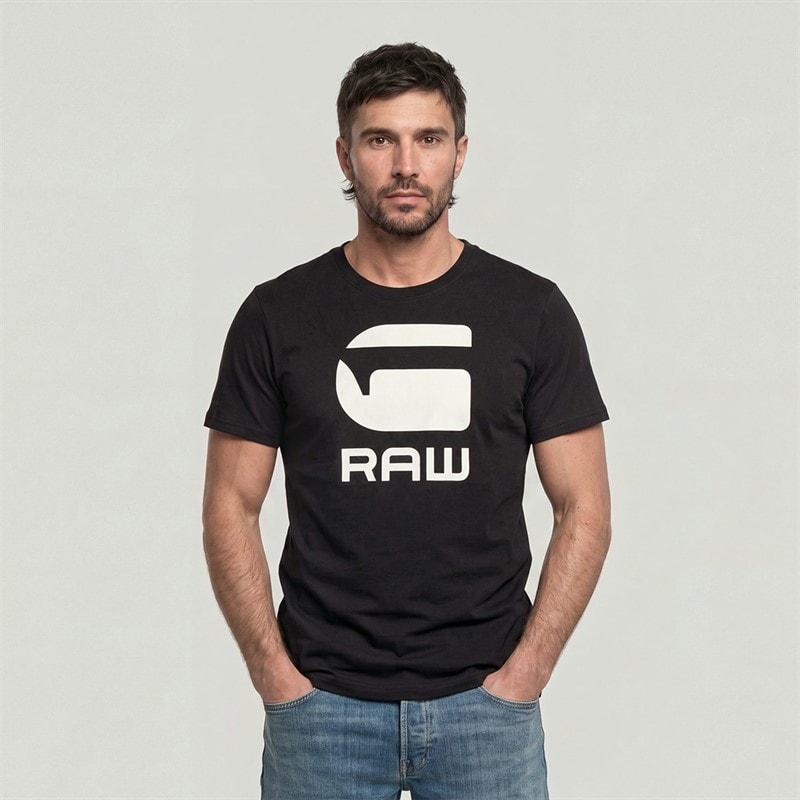 G-STAR Mens Logo Slim T-Shirt Black