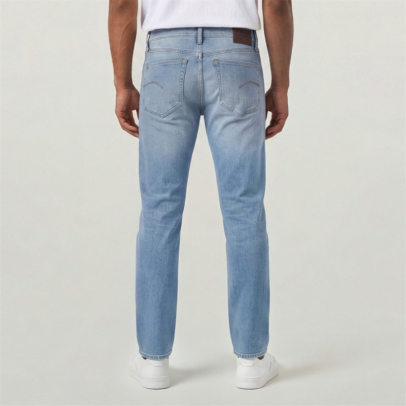 G-STAR Mens 3301 Straight Leg Jeans Medium Blue - Image 2