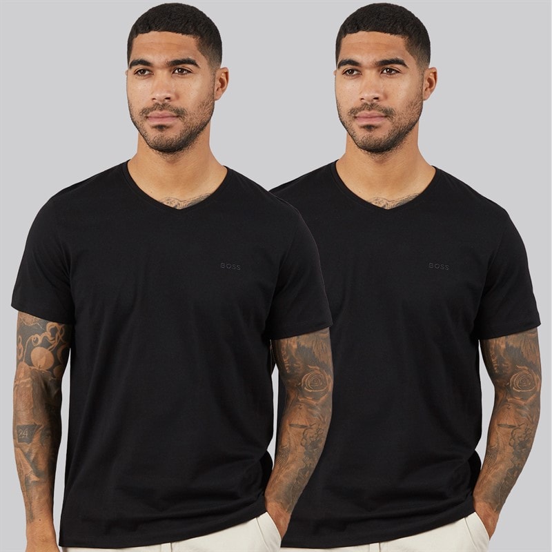 Hugo Boss Mens Comfort Two Pack T-Shirts Black