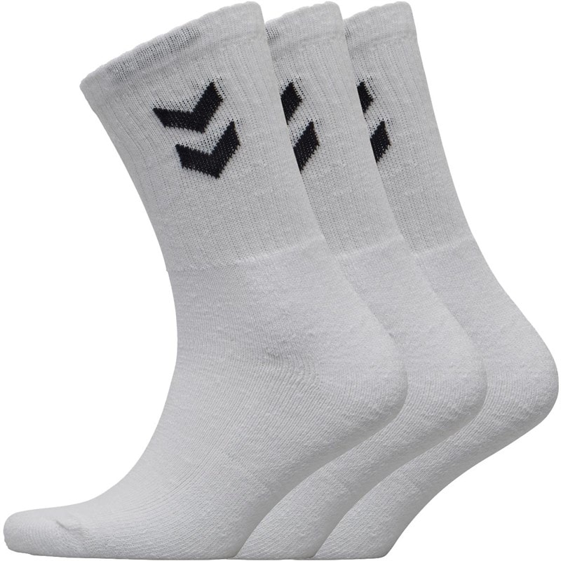 Hummel Three Pack Crew Socks White - Image 1