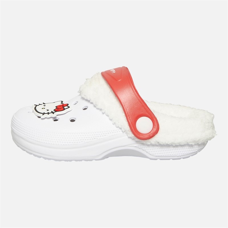 Hello Kitty Infant Girls Fur Lined Clogs White/Red - Image 2