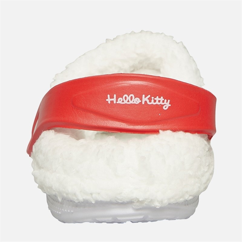 Hello Kitty Infant Girls Fur Lined Clogs White/Red - Image 4