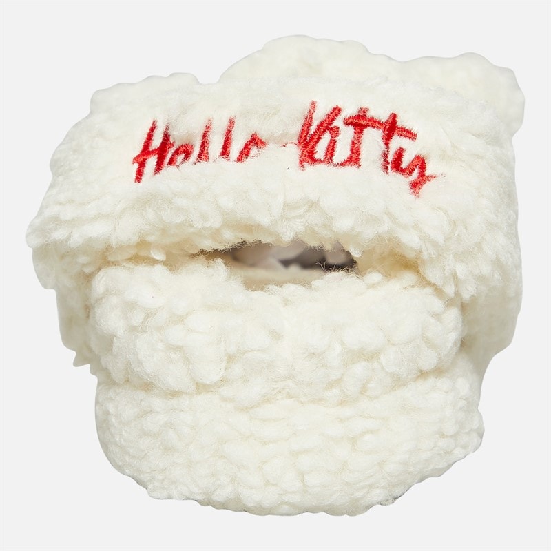 Hello Kitty Girls White Borg Slippers White/Red - Image 4