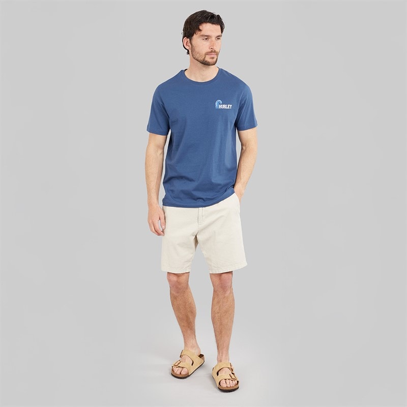 Hurley Mens Surf Wave Graphic T-Shirt Industrial Blue - Image 4