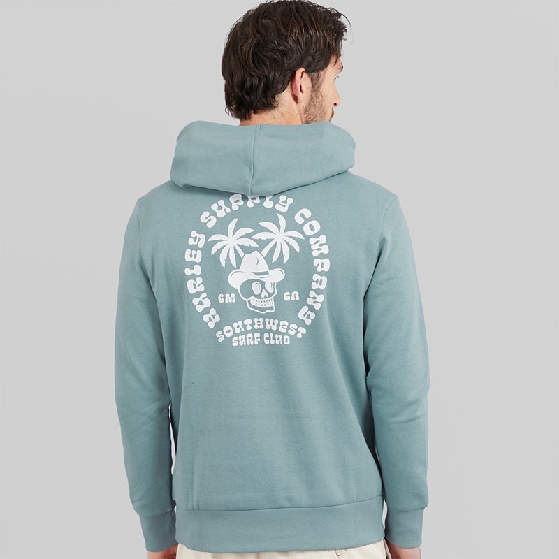 Hurley Mens South West Surf Hoodie Grey/Blue - Image 3