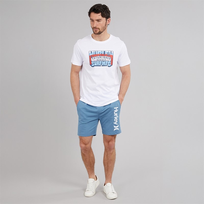 Hurley Mens Traditional Graphic T-Shirt White - Image 3