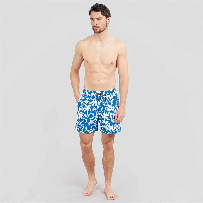 Hurley Mens Sunny Seaside Volley Swim Shorts Blue - Image 4