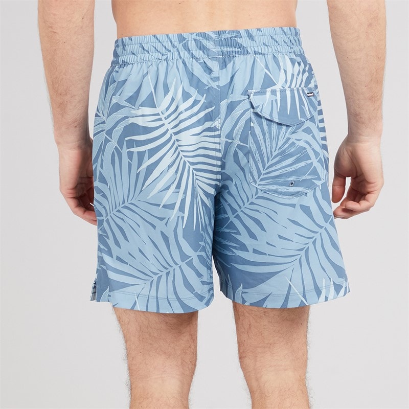 Hurley Mens Tropic Ferns Volley Swim Shorts Blue/Brown - Image 2