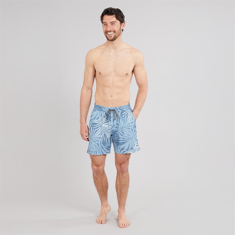 Hurley Mens Tropic Ferns Volley Swim Shorts Blue/Brown - Image 4
