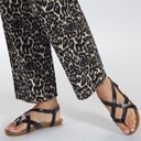 Blowfish Womens Granola-B Sandals Black Dyecut