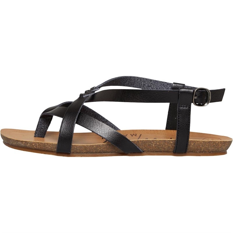 Blowfish Womens Granola-B Sandals Black Dyecut - Image 3