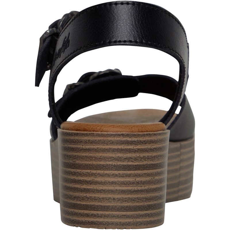 Blowfish Womens Leeds Platform Sandals Black Dyecut - Image 4