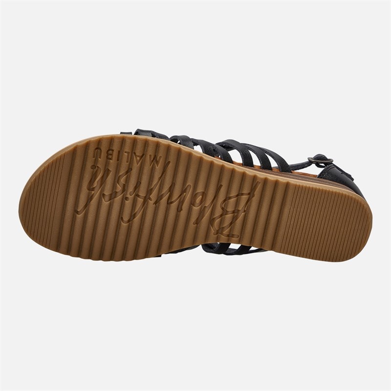 Blowfish Womens Bloomy Ankle Strap Sandals Black Dyecut - Image 2