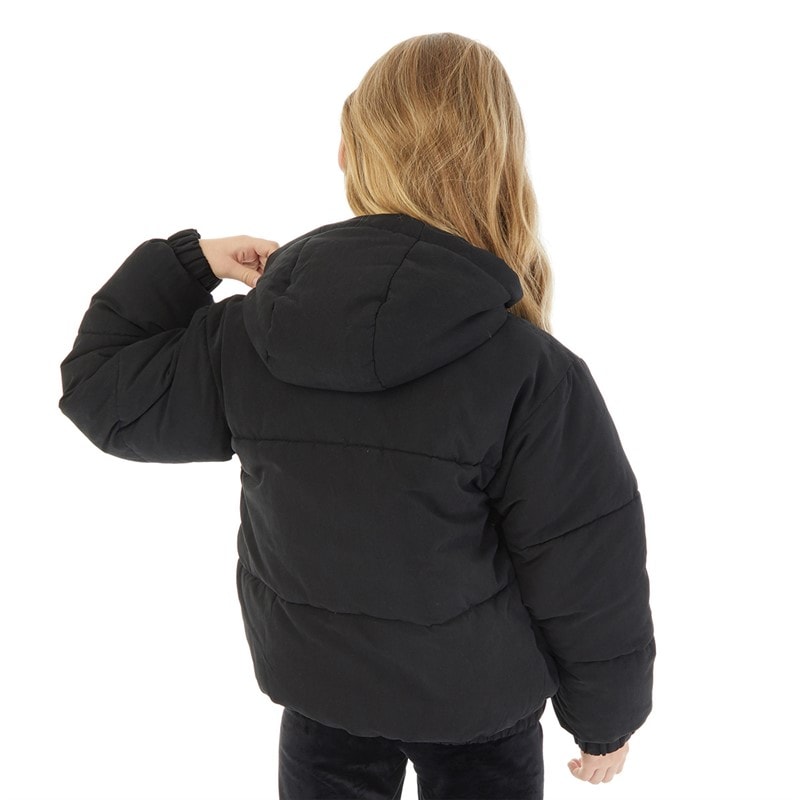 Juicy Couture Girls Short Baffle Jacket Black - Image 2
