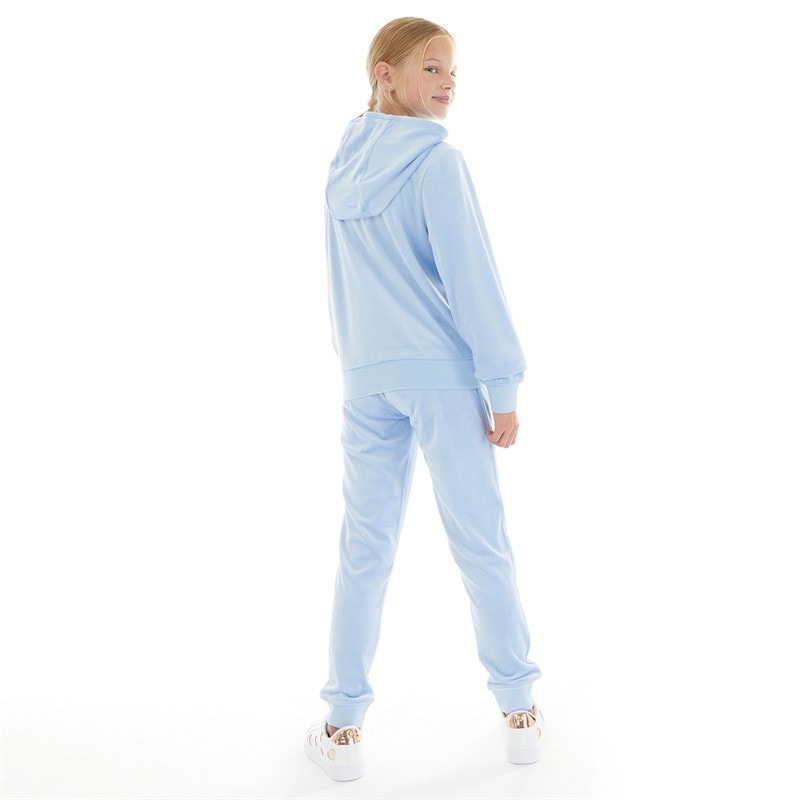 Juicy Couture Girls Velour Tracksuit Della Robbia Blue - Image 2