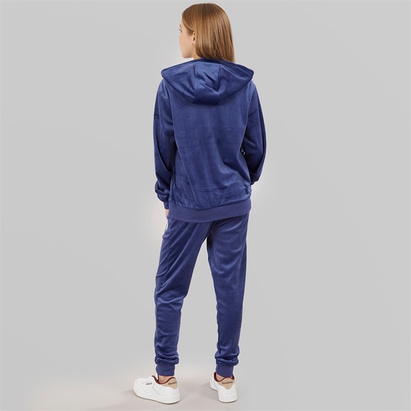 Juicy Couture Girls Velour Heart Logo Tracksuit Blue Print - Image 2