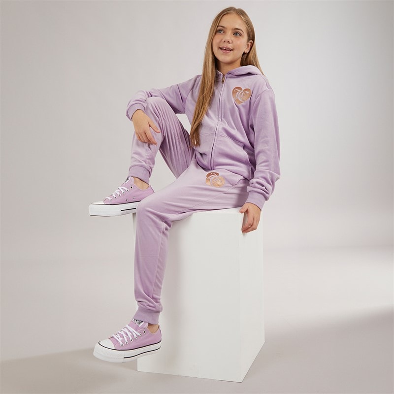 Juicy Couture Girls Velour Tracksuit Lavenula - Image 1