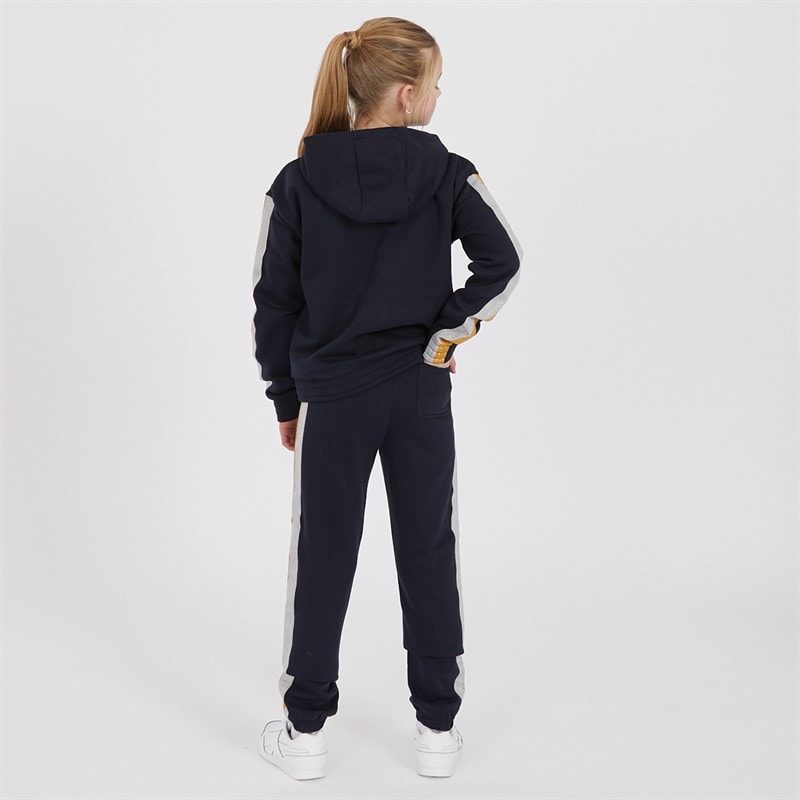 Juicy Couture Girls Glitter Stripe Zip Through Tracksuit Set Night Sky - Image 2