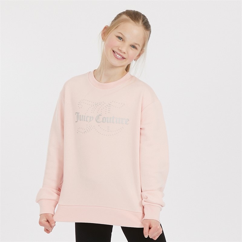 Juicy Couture Girls Crew Neck Sweatshirt Strawberry Cream - Image 1