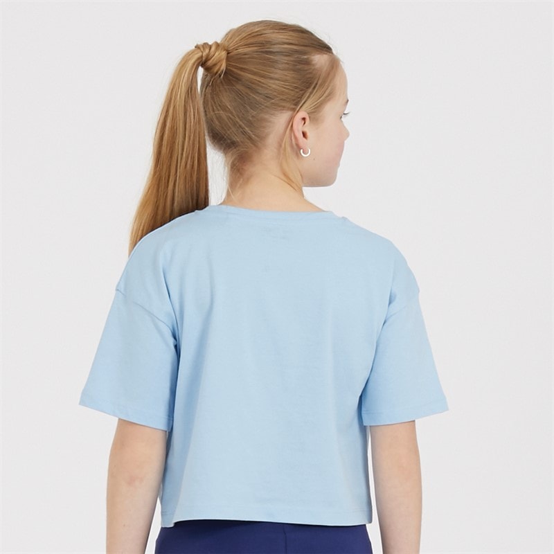 Juicy Couture Girls Tonal Boxy T-Shirt Powder Blue - Image 2