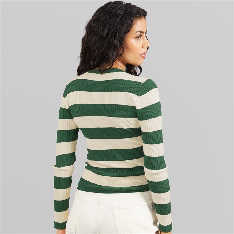 Jacqueline De Yong Womens Plum Long Sleeve Knit Pullover Trekking Green - Image 2
