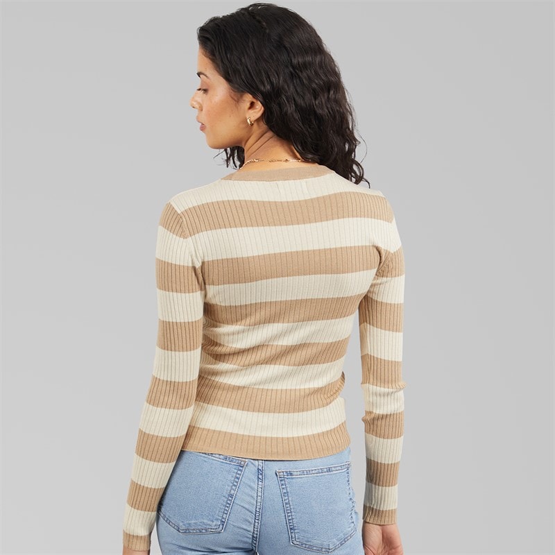 Jacqueline De Yong Womens Plum Long Sleeve Knit Pullover Humus - Image 2