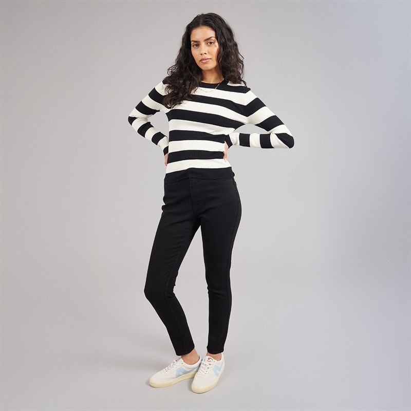 Jacqueline De Yong Womens Moon Skinny Jeans Black Denim - Image 3