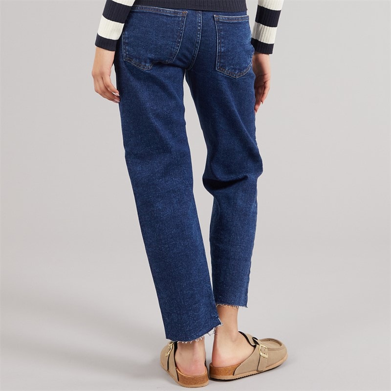 Jacqueline De Yong Womens Lullu Straight Jeans Dark Blue Denim - Image 2