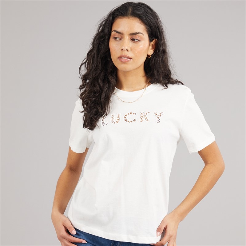 Jacqueline De Yong Womens Selma T-Shirt Cloud Dancer - Image 3
