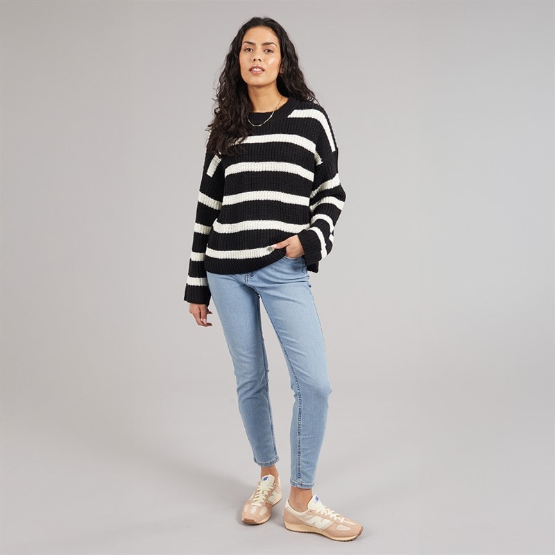Jacqueline De Yong Womens Justy Stripe Jumper Black - Image 4