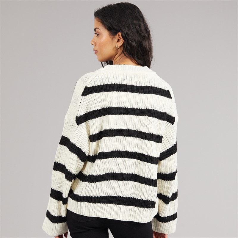 Jacqueline De Yong Womens Justy Stripe Jumper Eggnog - Image 2