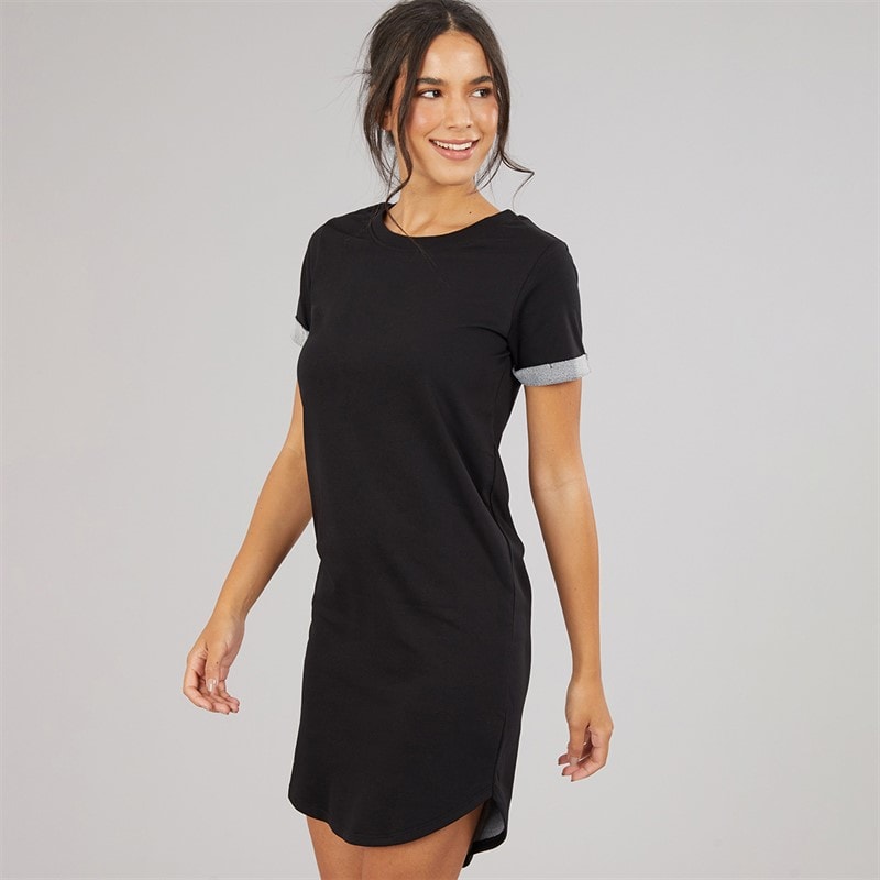 Jacqueline De Yong Womens Ivy Short Sleeve Dress Black