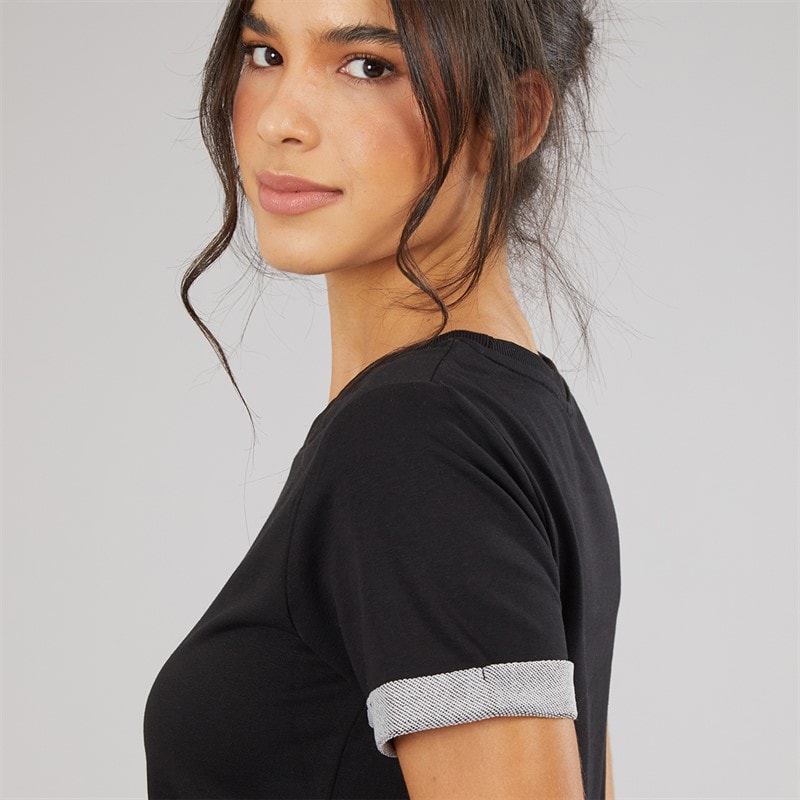 Jacqueline De Yong Womens Ivy Short Sleeve Dress Black - Image 3