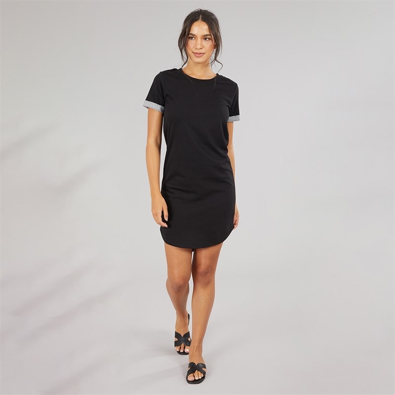 Jacqueline De Yong Womens Ivy Short Sleeve Dress Black - Image 4