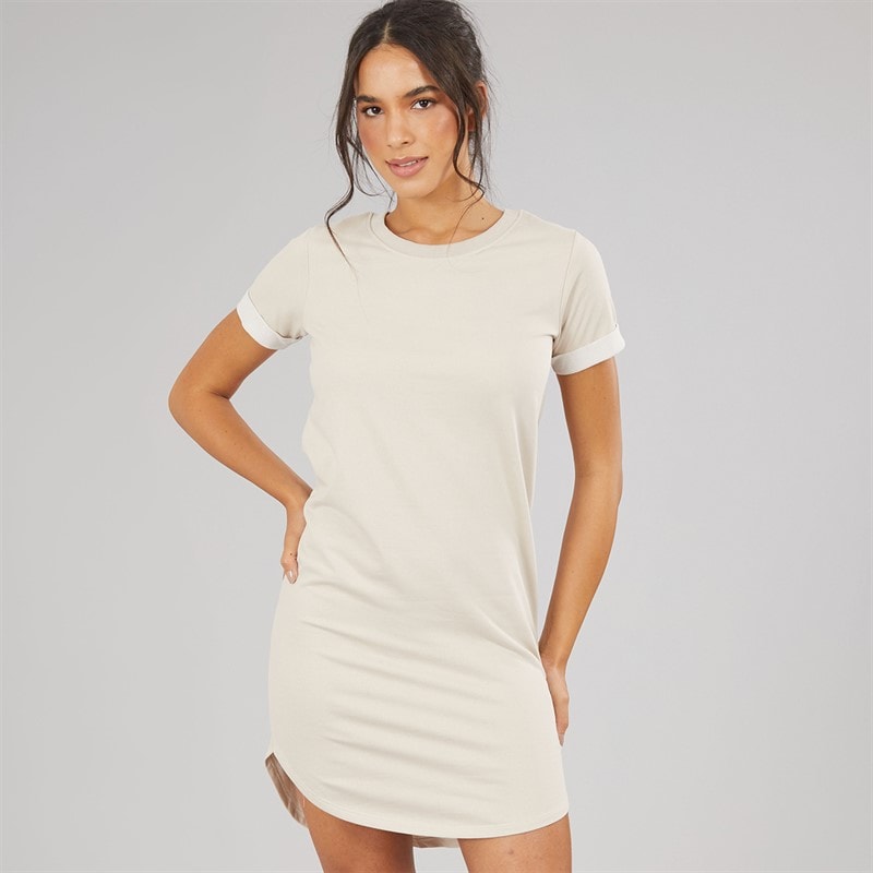 Jacqueline De Yong Womens Ivy Short Sleeve Dress Chateau Gray