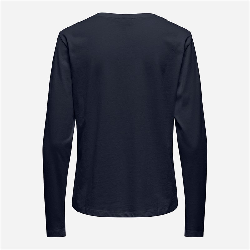Jacqueline De Yong Womens Rex Long Sleeve T-Shirt Sky Captain - Image 2