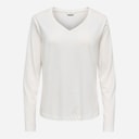 Jacqueline De Yong Womens Rex Long Sleeve T-Shirt Cloud Dancer