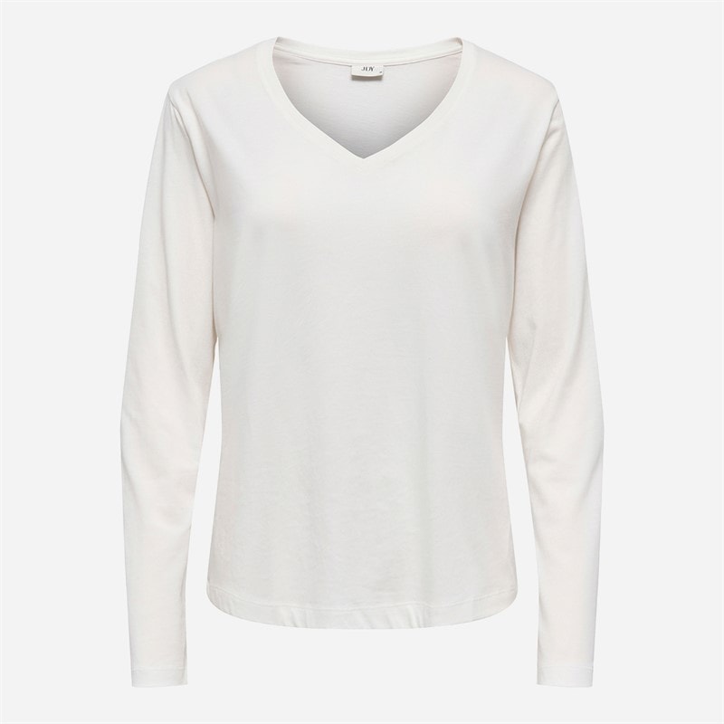 Jacqueline De Yong Womens Rex Long Sleeve T-Shirt Cloud Dancer - Image 1