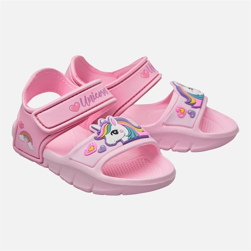 Character Girls Unicorn Ankle Strap Sandals Pink