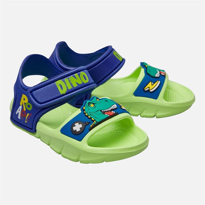 Character Boys Dinosaur Ankle Strap Sandals Green