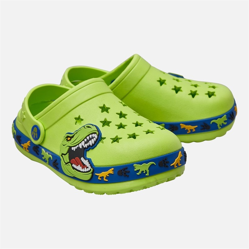 Character Boys Dinosaur Pattern Clogs Green