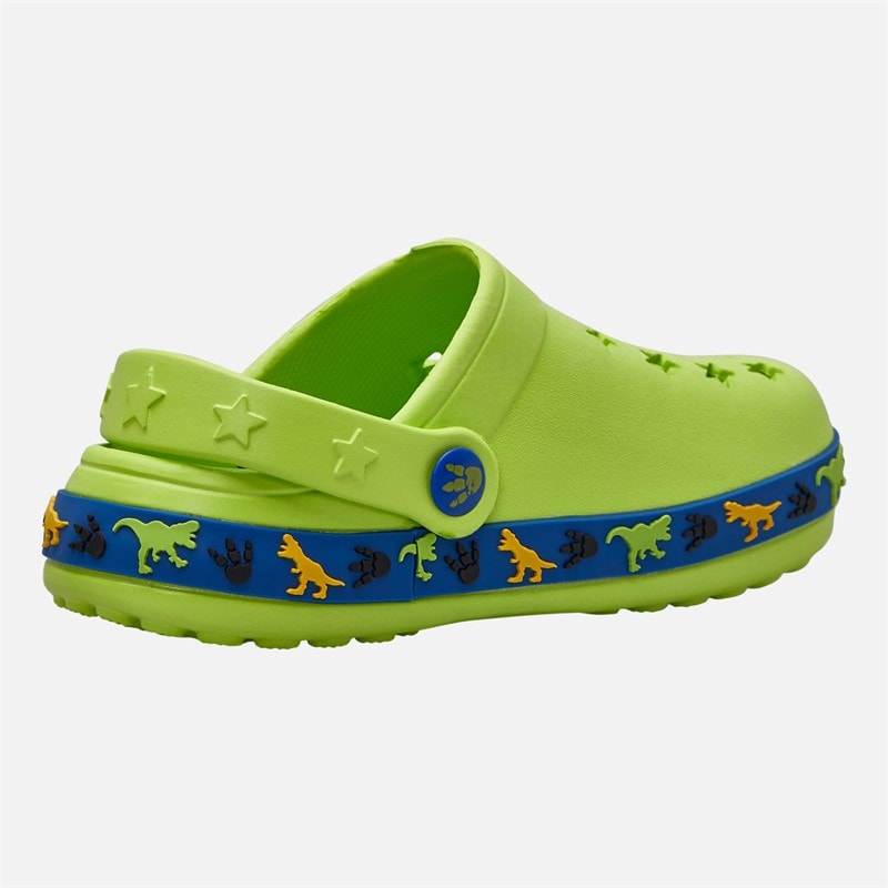 Character Boys Dinosaur Pattern Clogs Green - Image 5