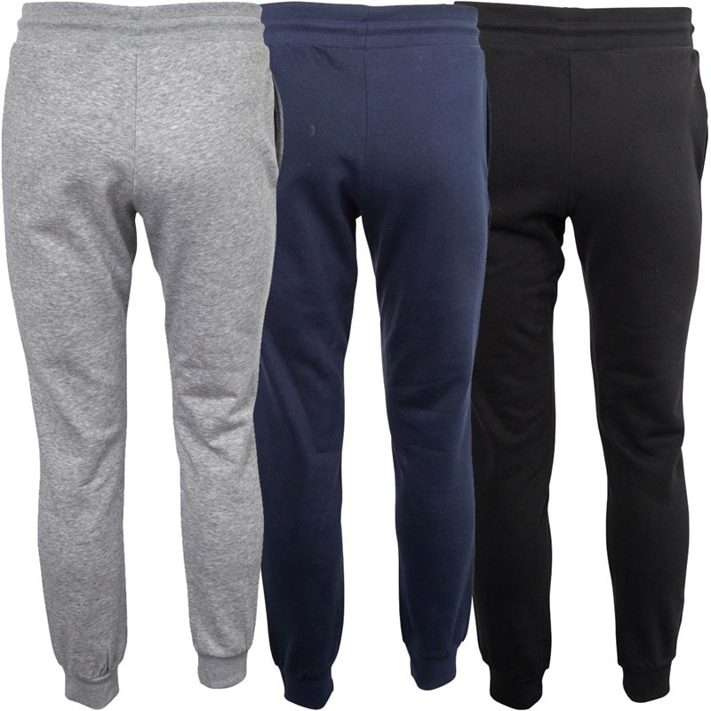 JACK & JONES Mens Jax Three Pack Sweat Pants Tap Shoe/Light Grey Melange/Navy Blazer - Image 2